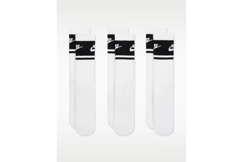 Nike Everyday Elevated Κάλτσες μέχρι τη Γάμπα Λευκές 3 Ζευγάρια