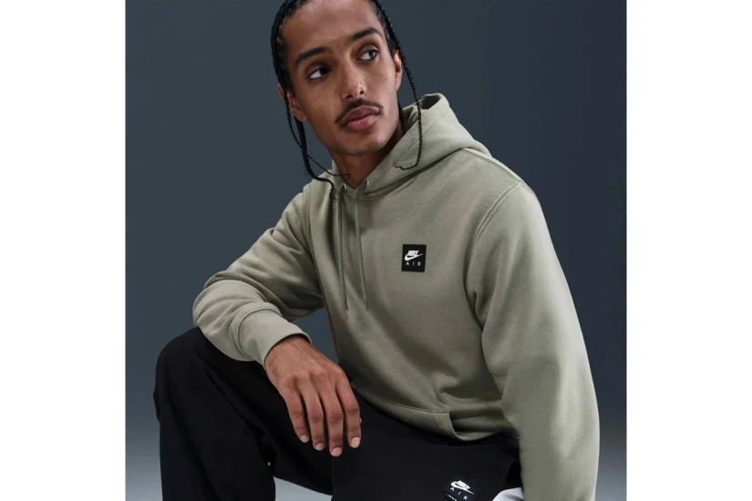 Nike Air Ανδρικό Φούτερ με Κουκούλα Λαδί