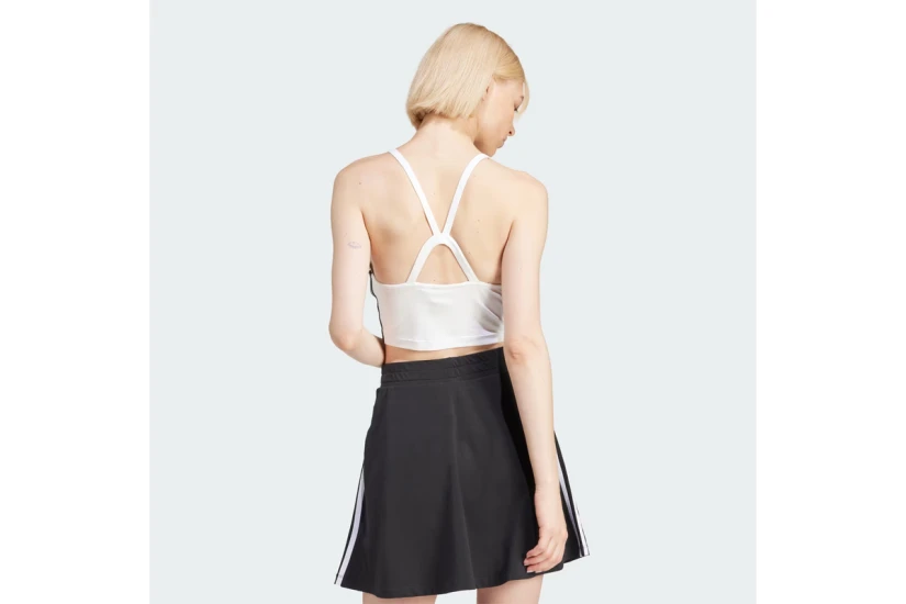 Adidas Originals Adicolor 3-Stripes Αμάνικη Crop Top Μπλούζα