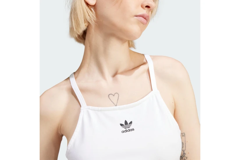 Adidas Originals Adicolor 3-Stripes Αμάνικη Crop Top Μπλούζα