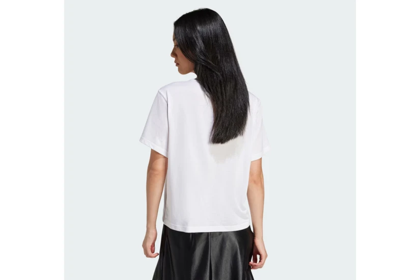 Adidas Originals Adicolor Trefoil Boxy Κοντομάνικο T-Shirt Λευκό