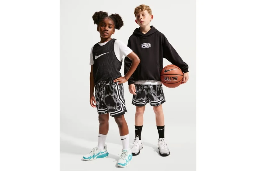 Nike Crossover Dri-FIT Παιδική Μπασκετική Βερμούδα Μαύρη, Λευκή