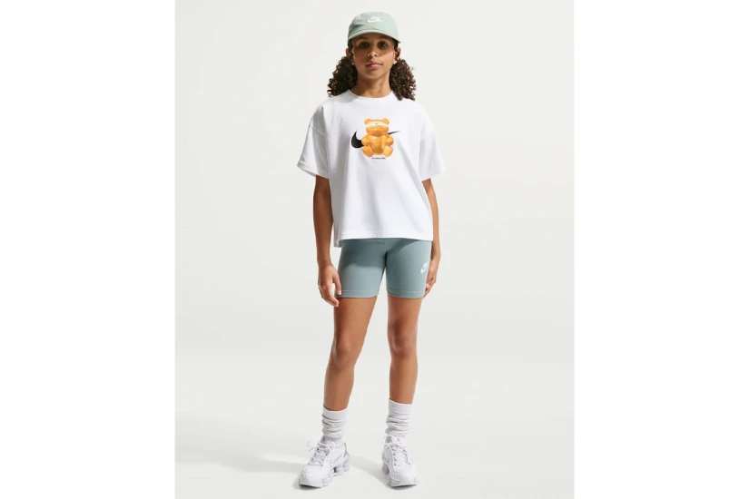 Nike Sportswear Boxy Παιδικό Κοντομάνικο T-Shirt Λευκό, Καφέ, Μαύρο
