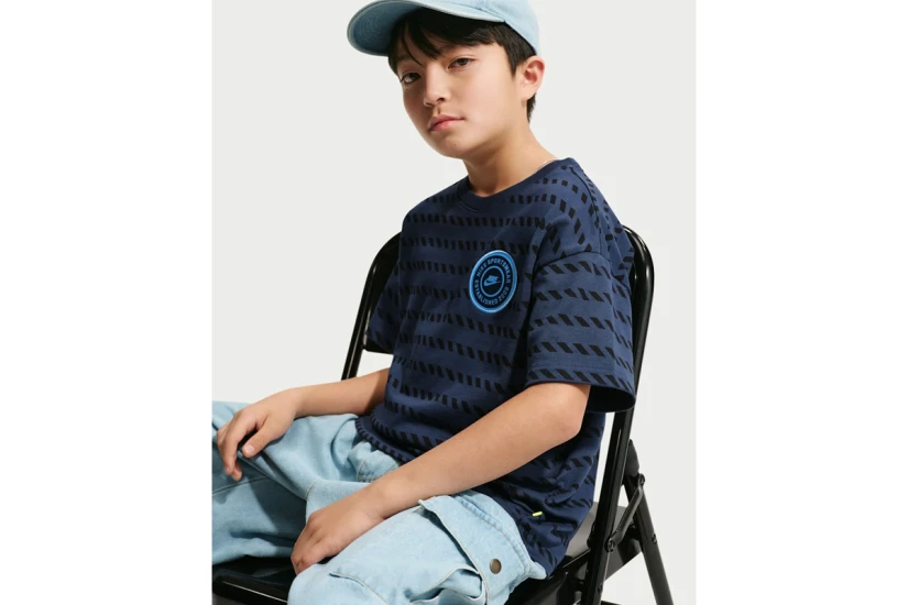 Nike Sportswear Max90 Παιδικό Κοντομάνικο T-Shirt Μπλε Σκούρο, Μαύρο, Γαλάζιο