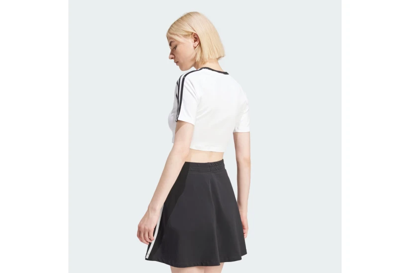 Adidas Originals 3-Stripes Baby Tee Γυναικεία Crop Top Μπλούζα