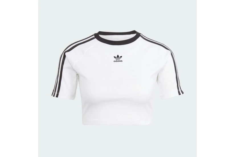 Adidas Originals 3-Stripes Baby Tee Γυναικεία Crop Top Μπλούζα