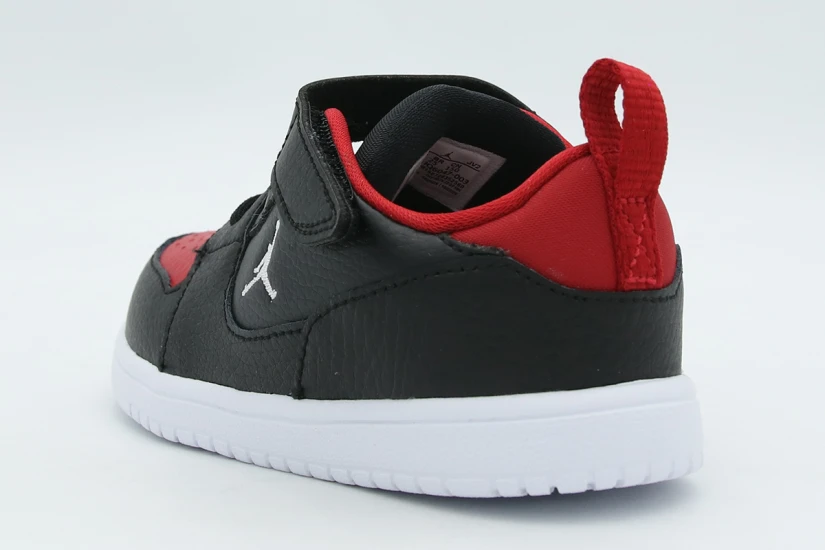 Jordan Court Connect Low Βρεφικά Sneakers Μαύρα, Κόκκινα, Λευκά