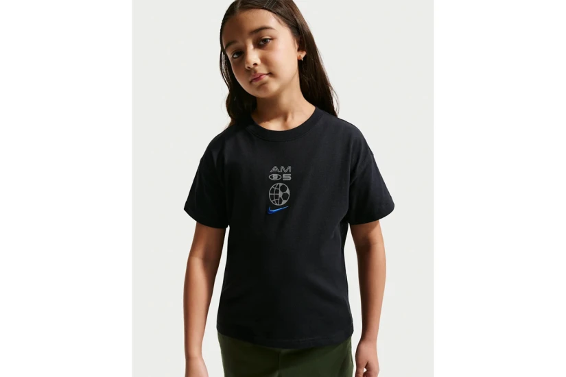 Nike Sportswear Παιδικό Κοντομάνικο T-Shirt Μαύρο, Γκρι