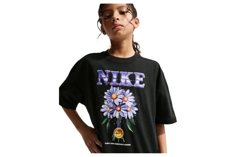 Nike Sportswear Oversized Παιδικό Κοντομάνικο T-Shirt Μαύρο