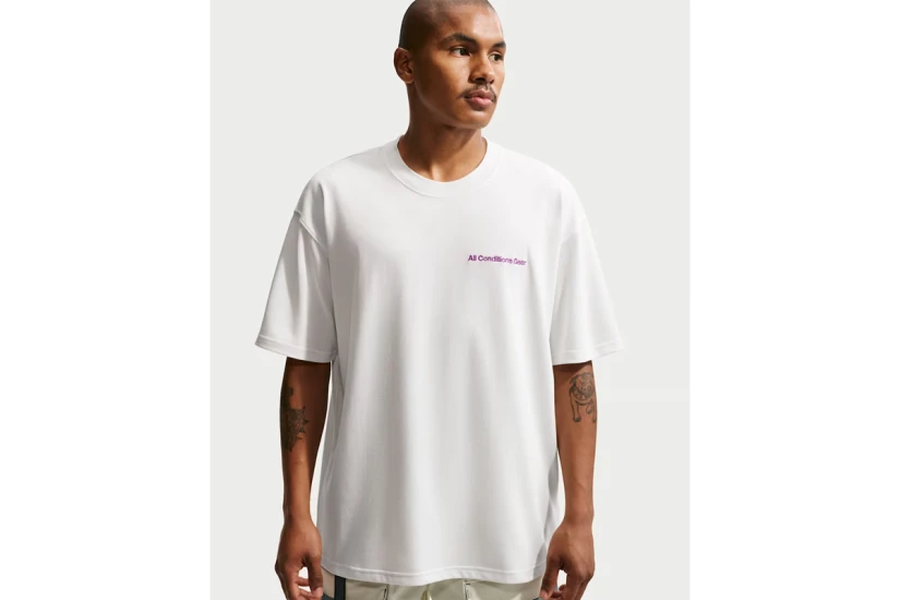 Nike ACG Dri-FIT Ανδρικό Κοντομάνικο T-Shirt Λευκό, Βιολετί