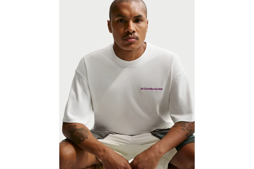 Nike ACG Dri-FIT Ανδρικό Κοντομάνικο T-Shirt Λευκό, Βιολετί
