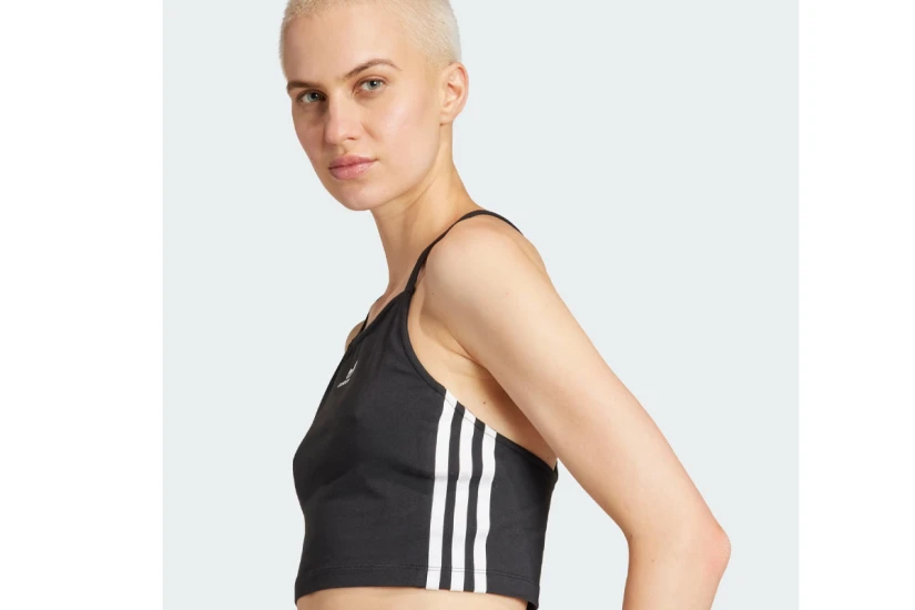 Adidas Originals Adicolor 3-Stripes Γυναικεία Crop Top Μπλούζα