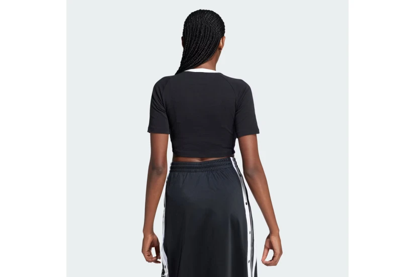 Adidas Originals 3-Stripes Baby Tee Κοντομάνικη Crop Top Μπλούζα