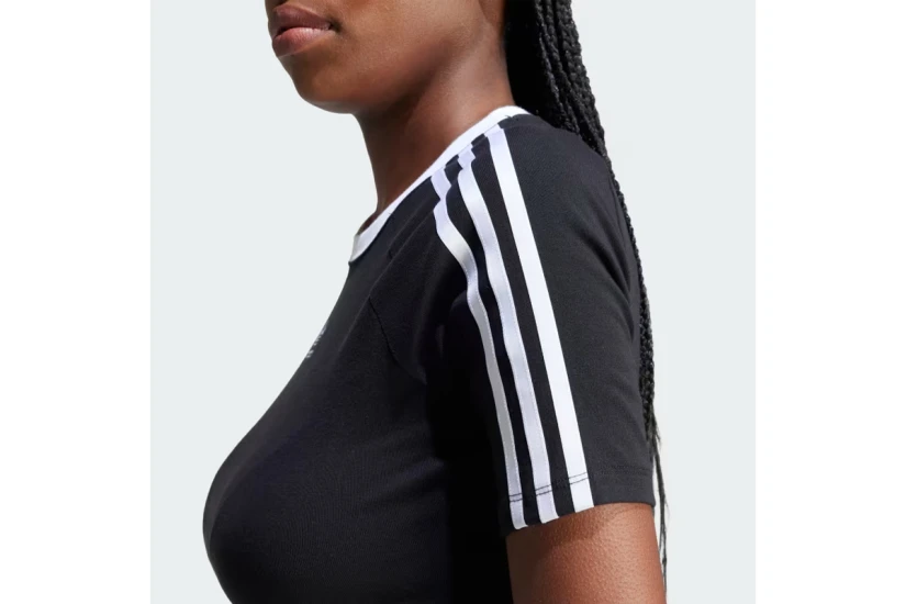 Adidas Originals 3-Stripes Baby Tee Κοντομάνικη Crop Top Μπλούζα