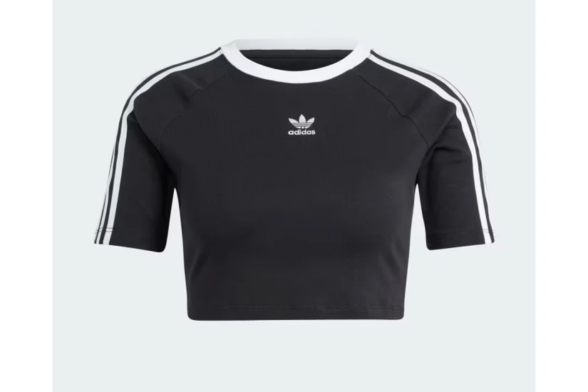 Adidas Originals 3-Stripes Baby Tee Κοντομάνικη Crop Top Μπλούζα