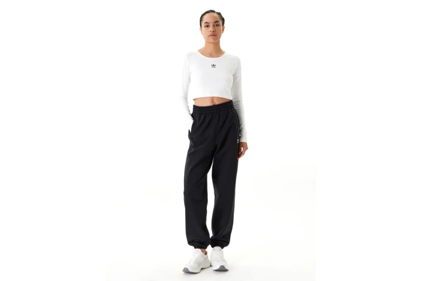 Adidas Originals Essentials French Terry Γυναικείο Παντελόνι Φόρμας Μαύρο