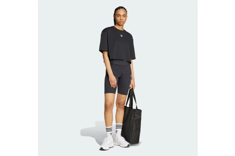 Adidas Originals Essentials Γυναικείο Κοντομάνικο Crop T-Shirt Μαύρο