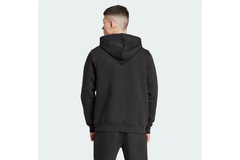 Adidas Originals Trefoil Essentials Ανδρικό Φούτερ Με Κουκούλα Μαύρο