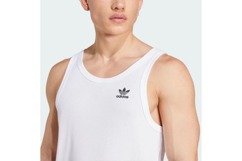 Adidas Originals Trefoil Essentials Ανδρική Αμάνικη Μπλούζα Λευκή