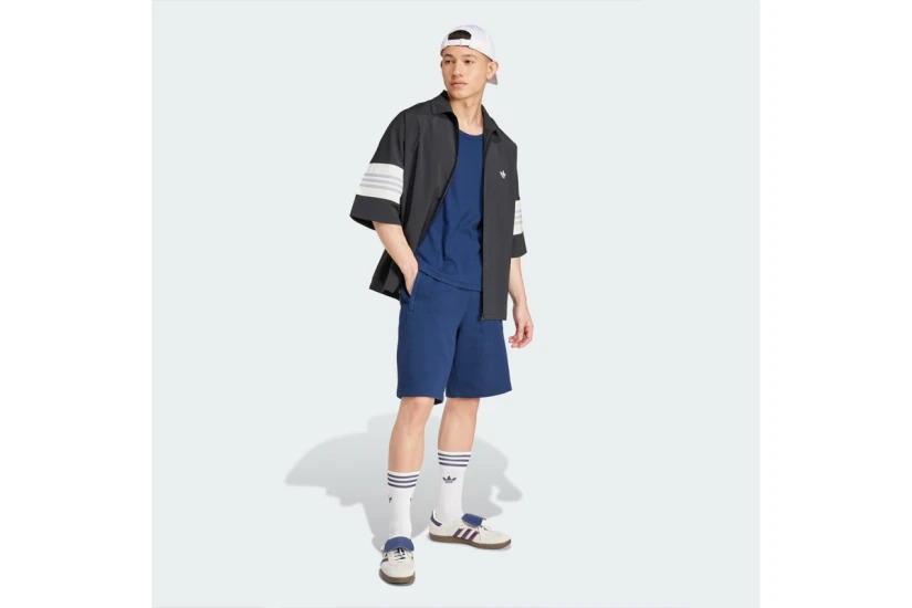 Adidas Originals Essentials Trefoil Ανδρική Αθλητική Βερμούδα Μπλε Σκούρο