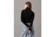 Calvin Klein Γυναικεία Cropped Μπλούζα με Ζιβάγκο Μαύρο