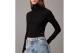 Calvin Klein Γυναικεία Cropped Μπλούζα με Ζιβάγκο Μαύρο