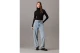 Calvin Klein Γυναικεία Cropped Μπλούζα με Ζιβάγκο Μαύρο