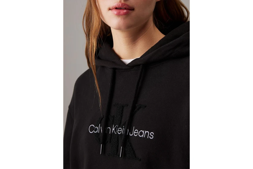 Calvin Klein Γυναικείο Μακρυμάνικο Φόρεμα Mini με Κουκούλα Μαύρο