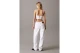 Calvin Klein Denim Γυναικείο Αμάνικο Crop Top Λευκό
