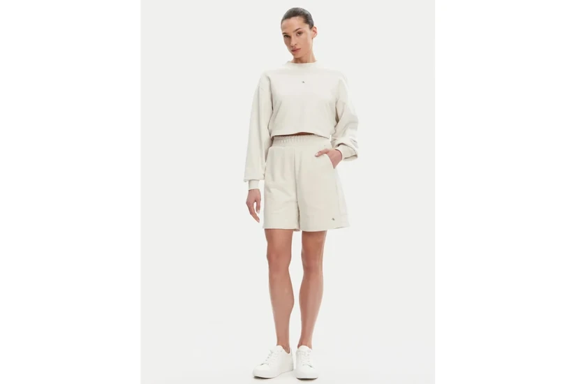 Calvin Klein Monogram Γυναικείo Αθλητικό Σορτς Λευκό