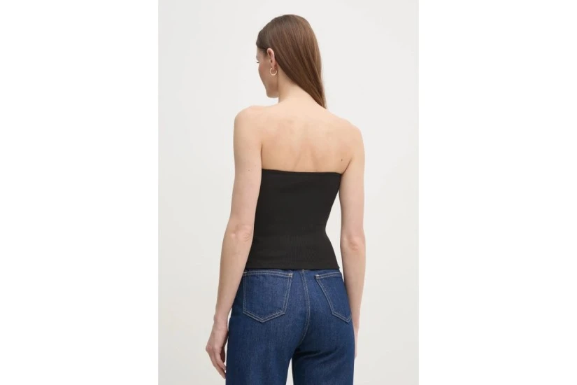 Calvin Klein Strapless Γυναικεία Αμάνικη Μπλούζα Μαύρη