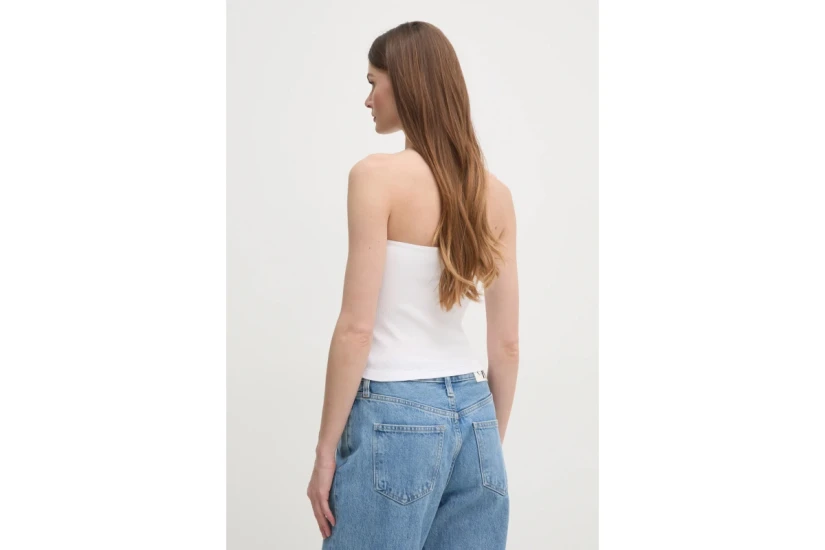 Calvin Klein Strapless Γυναικεία Αμάνικη Μπλούζα Λευκή