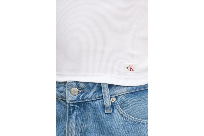 Calvin Klein Strapless Γυναικεία Αμάνικη Μπλούζα Λευκή