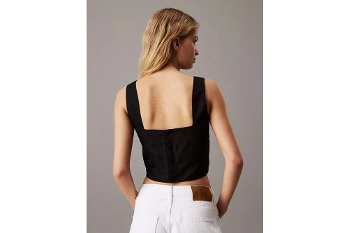 Calvin Klein Crop Top Αμάνικο Γυναικείο (J20J225347 BEH)