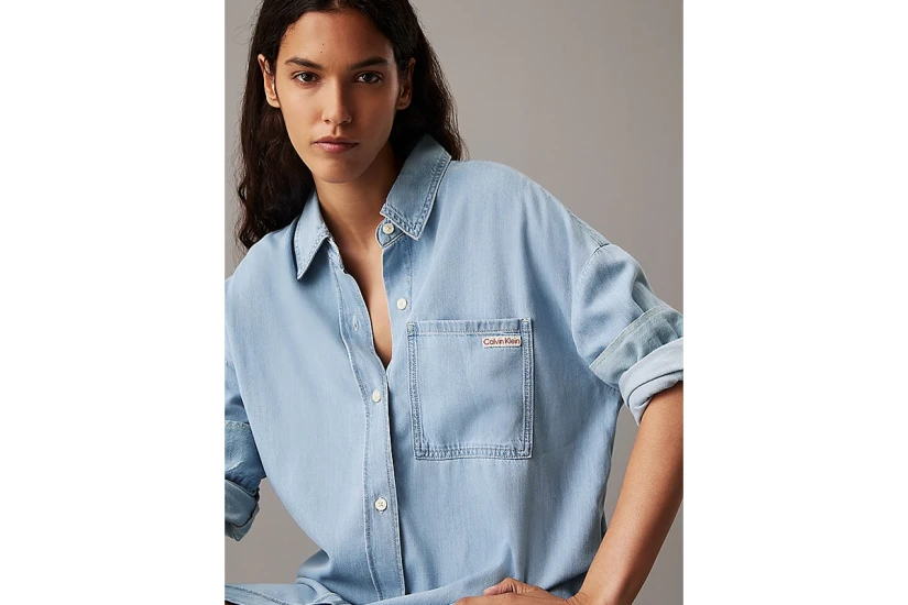 Calvin Klein Γυναικείο Τζιν Φόρεμα Γαλάζιο