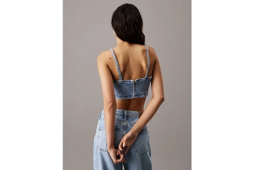 Calvin Klein Denim Bralette Crop Top Αμάνικο Γυναικείο (J20J225515 1AA)