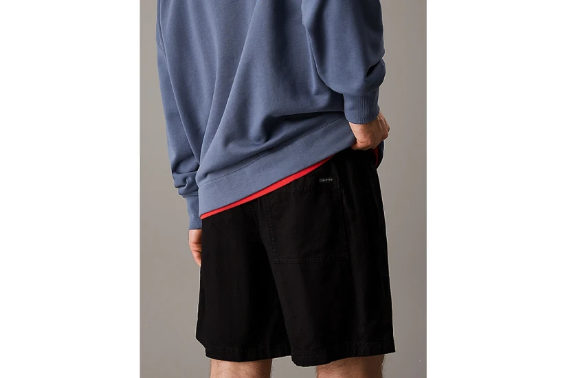 Calvin Klein Cotton Linen Twill Ανδρικό Σορτς Μαύρο