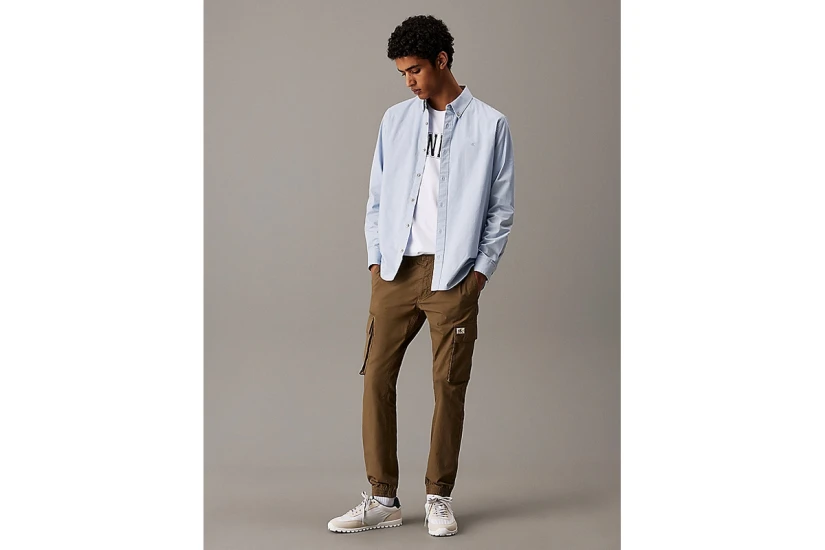 Calvin Klein Ανδρικό Cargo Παντελόνι Χακί