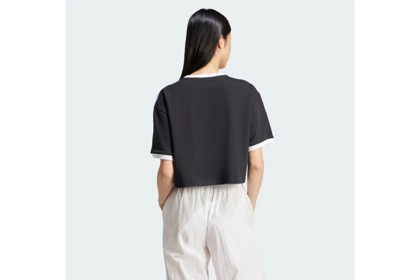 Adidas Originals Adicolor 3-Stripes Γυναικείο T-Shirt Μαύρο