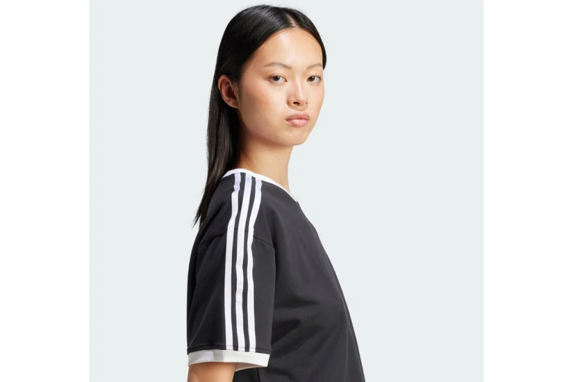 Adidas Originals Adicolor 3-Stripes Γυναικείο T-Shirt Μαύρο