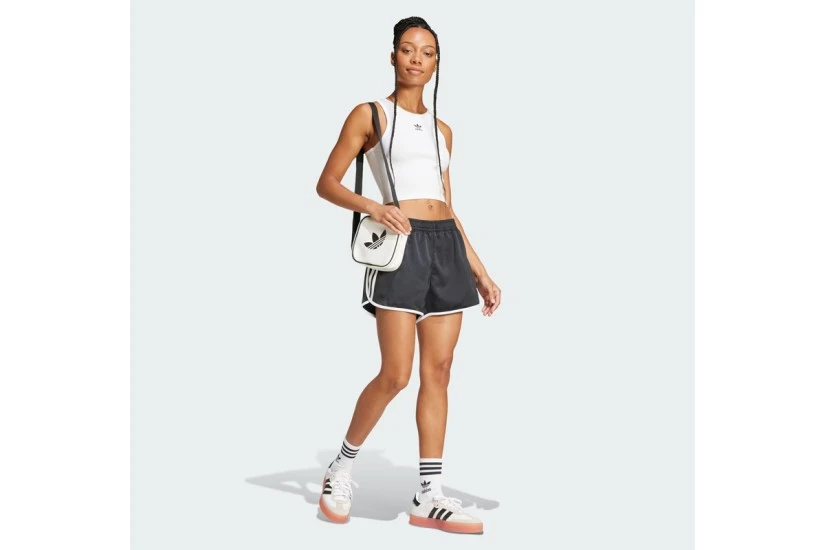 Adidas Originals Essentials Ribbed Γυναικεία Αμάνικη Μπλούζα Λευκή