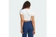 Adidas Originals Ribbed Γυναικείο Κοντομάνικο Crop Top T-Shirt Λευκό