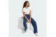 Adidas Originals Ribbed Γυναικείο Κοντομάνικο Crop Top T-Shirt Λευκό