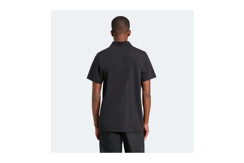 Adidas Originals Trefoil Essentials Ανδρικό Κοντομάνικο Polo T-Shirt Μαύρο