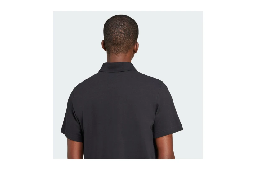 Adidas Originals Trefoil Essentials Ανδρικό Κοντομάνικο Polo T-Shirt Μαύρο