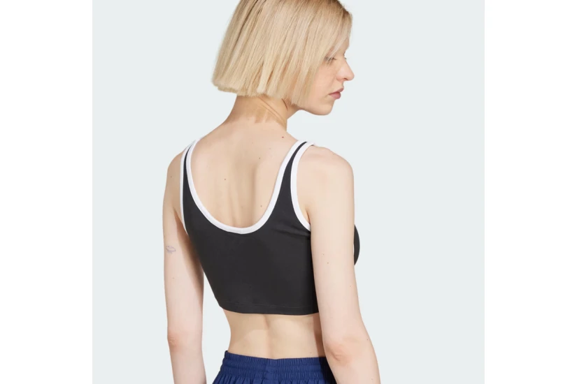 Adidas Originals Adicolor 3-Stripes Γυναικείο Αμάνικο Crop Top