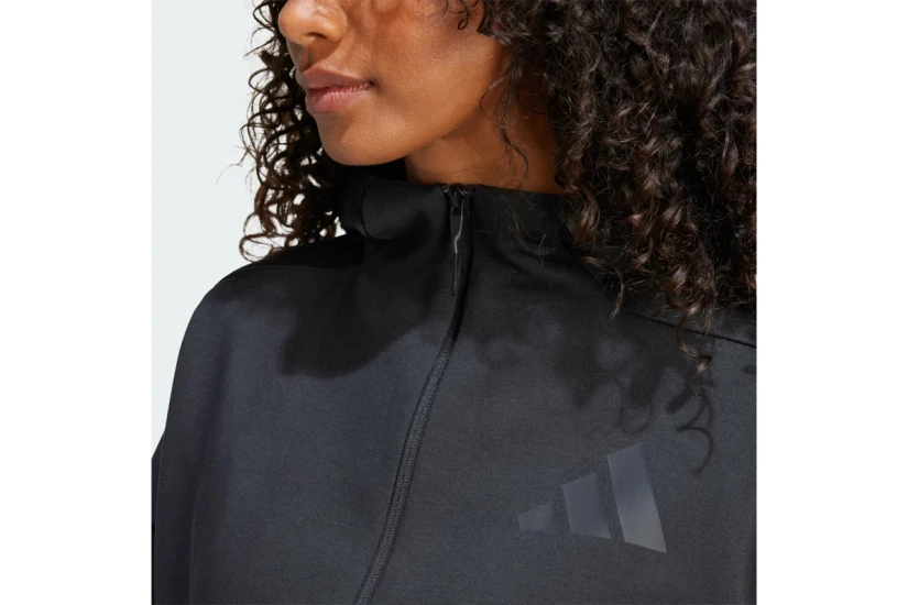 Adidas Z.N.E Γυναικεία Πολυεστερική Ζακέτα με Κουκούλα Μαύρη
