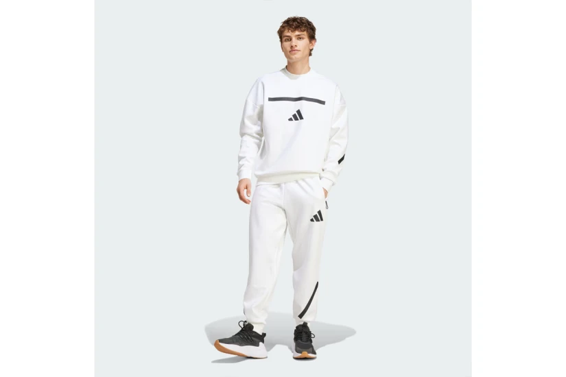 Adidas Z.N.E. Ανδρική Μακρυμάνικη Μπλούζα με Λαιμόκοψη Λευκή
