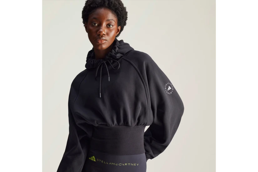 Adidas by Stella McCartney Γυναικείο Φούτερ με Κουκούλα Μαύρο