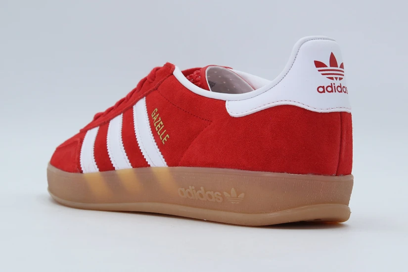 Adidas Originals Gazelle Indoor Unisex Sneakers Κόκκινα, Λευκά, Καφέ
